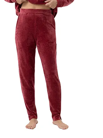 MEY | Loungewear Hose VELVET DREAM | dunkelrot